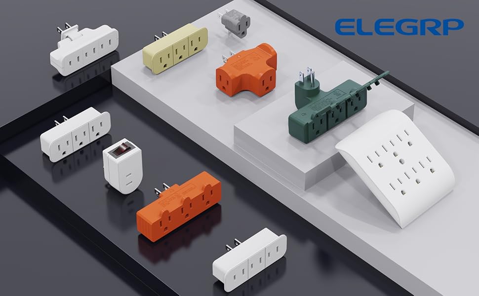 ELEGRP Triple Outlet Extender, Heavy Duty 3Prong Grounded