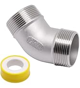 ZHMEINA 1 Pack 45 Degree Elbow Pipe Fittings, 1-1/2