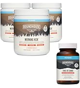 ROUNDHOUSE PROVISION Morning Kick, Zero Sugar Greens Superfood Powder Supplement 3 Pack & Three H...
