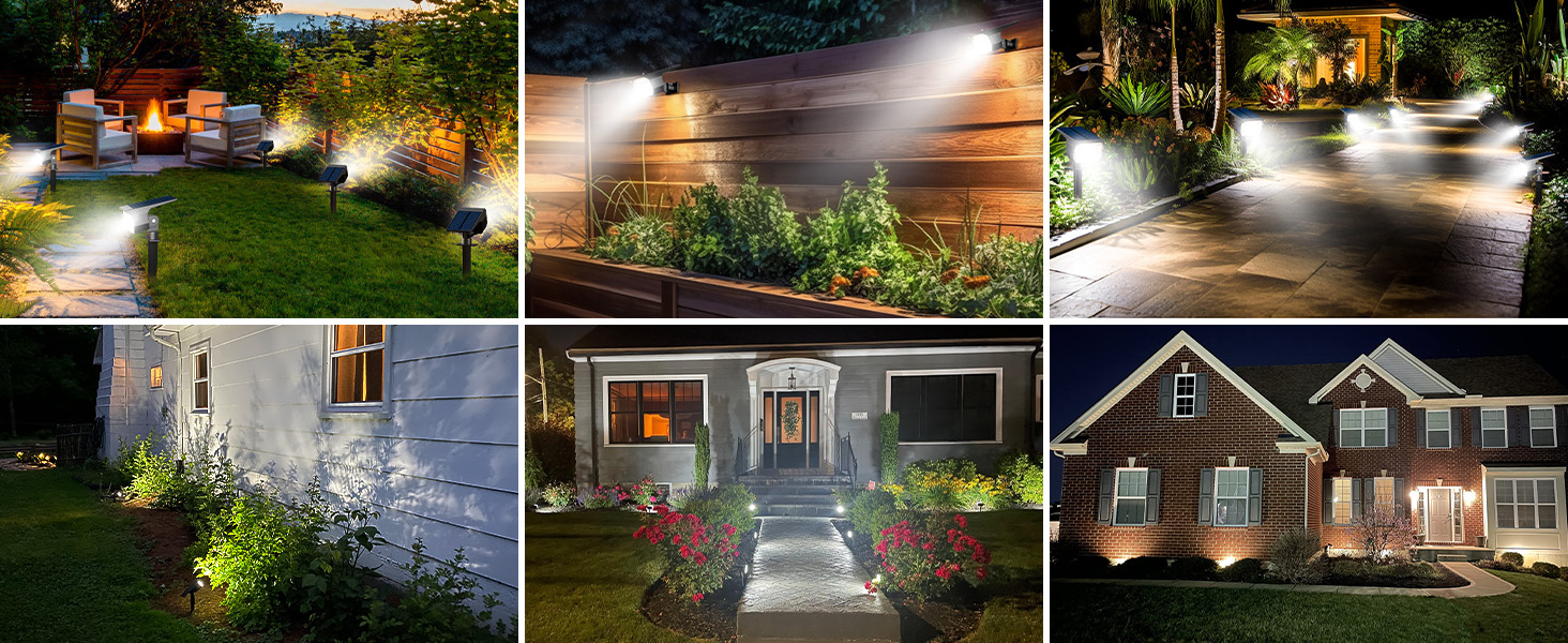 solar fence lights outdoor garden
