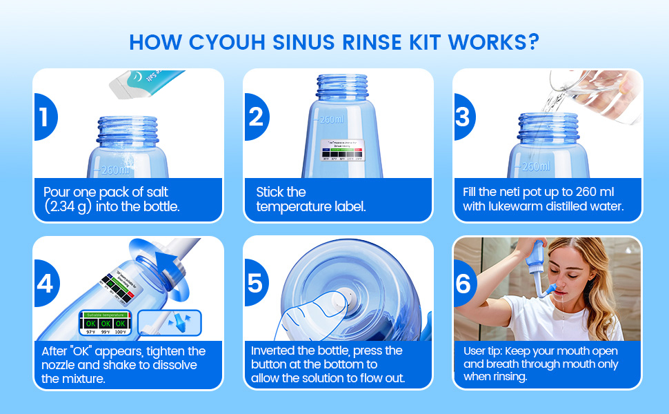 CYOUH nasal rinse sinus rinsing nasal care