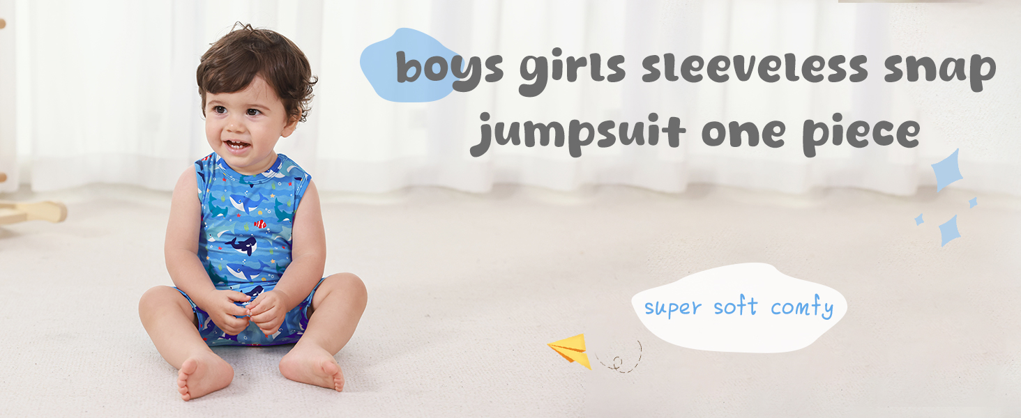 baby boy girl romper toddler infant boys girls sleeveless snap jumpsuit 