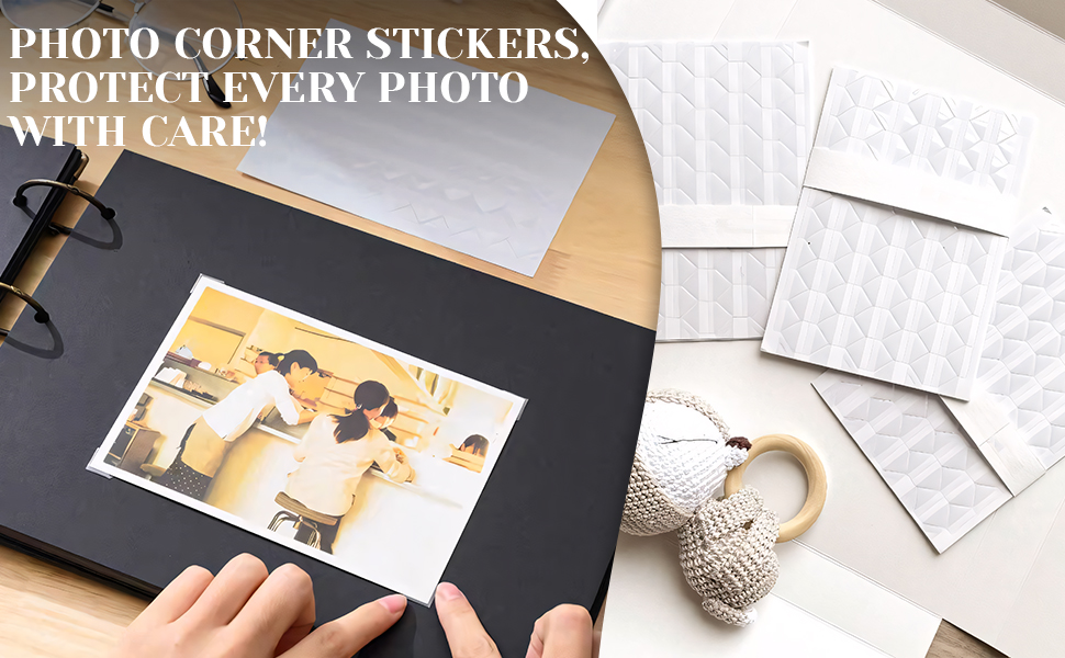 Uxcell Photo Corners Adhesive DIY Picture Mounting Sticker Brown 15 Sheets 360 Pcs