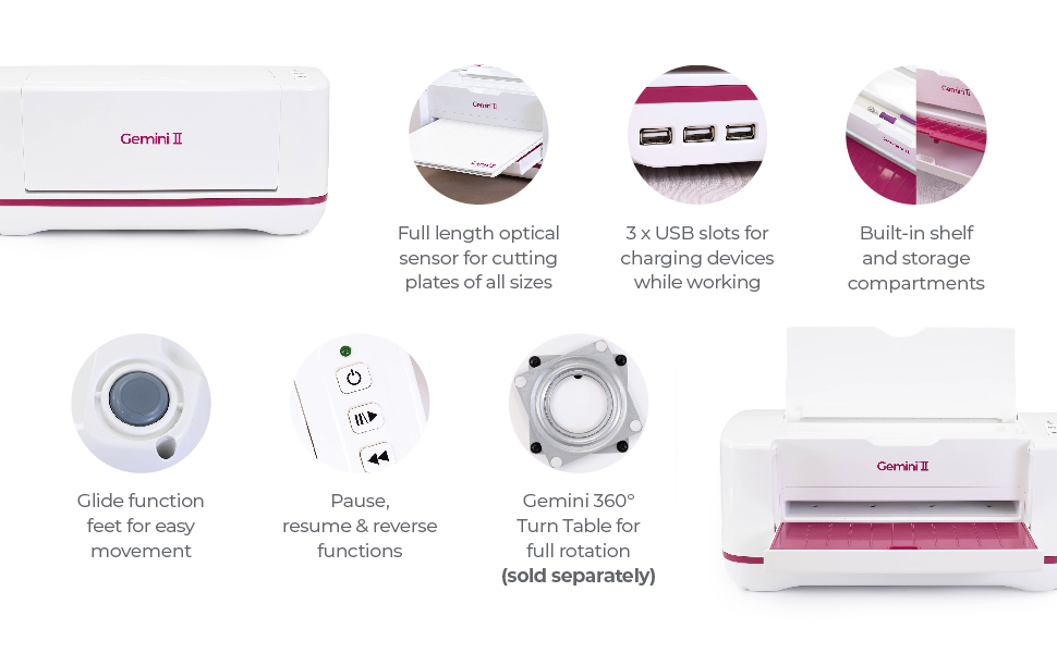 Gemini II Eletric Die Cutting & Embossing Machine with Pause and Rewind