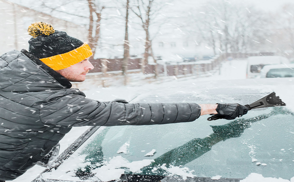 Coindivi Ice Scraper, Snow Scraper for Car, 2 Pack Ice