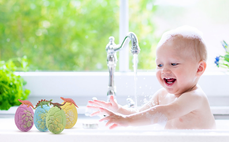 Badebomben mit Überraschungs im Inneren Badebomben Kinder Badekugeln Badesalze Dino-Badebomben