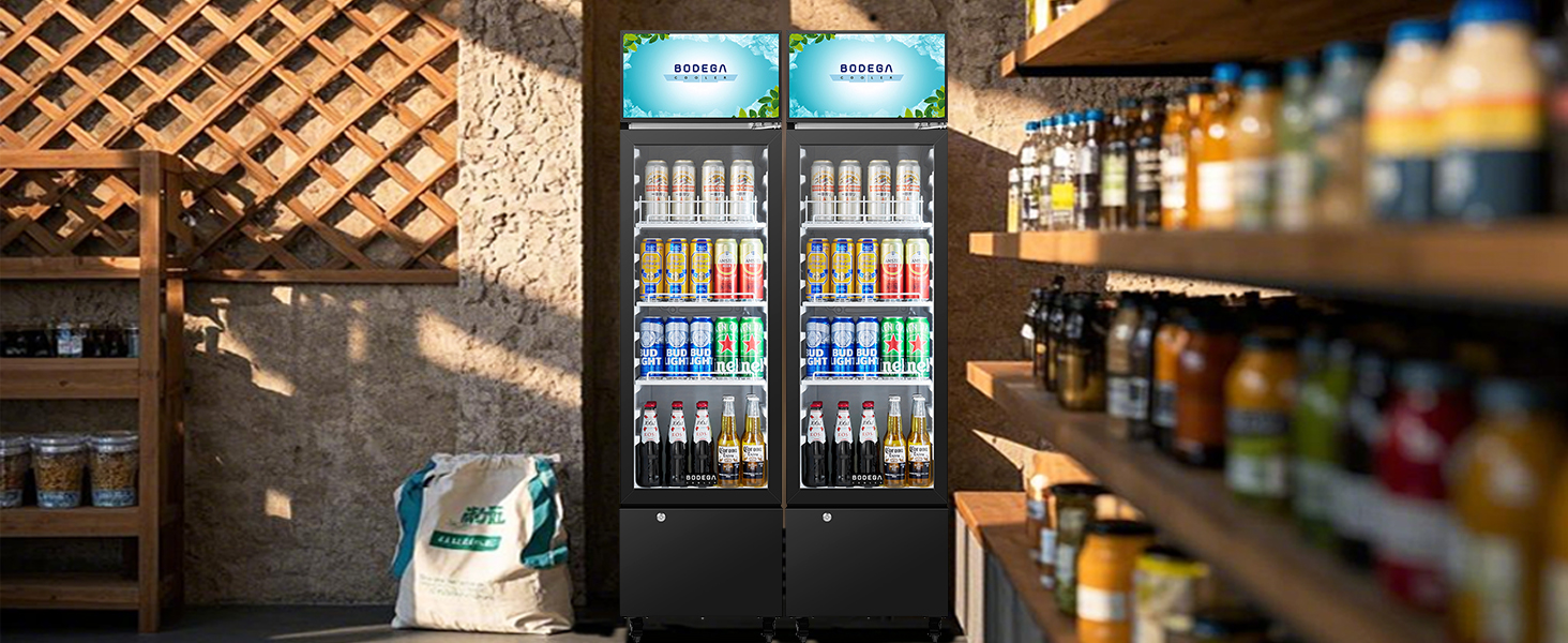 Commercial display refrigerator glass door Commercial merchandiser Refrigerator
