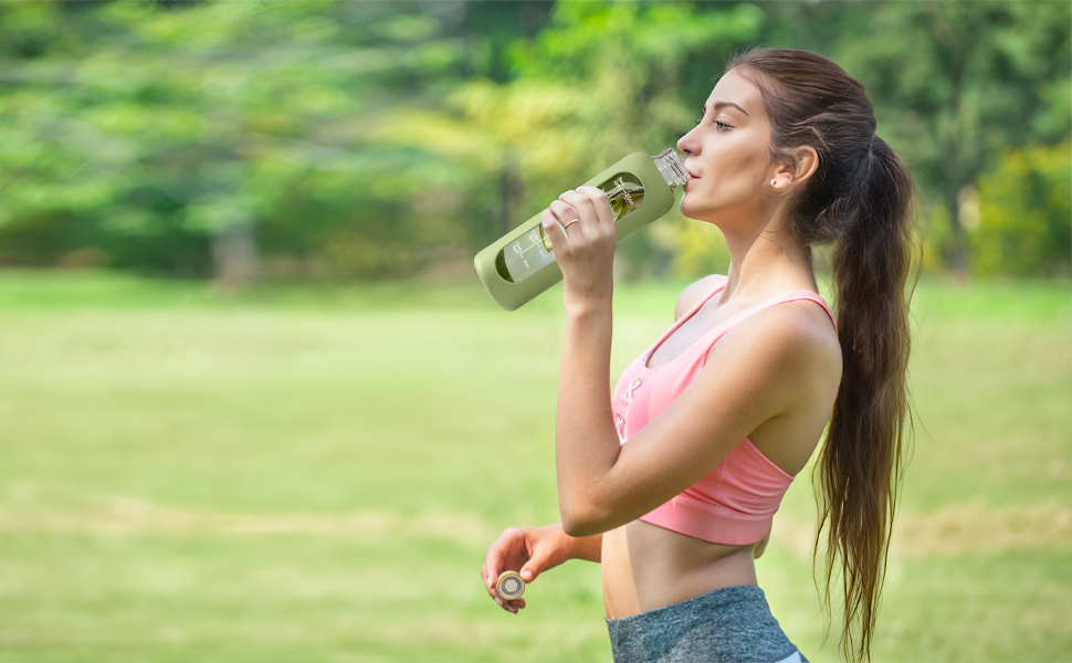 glass water bottles