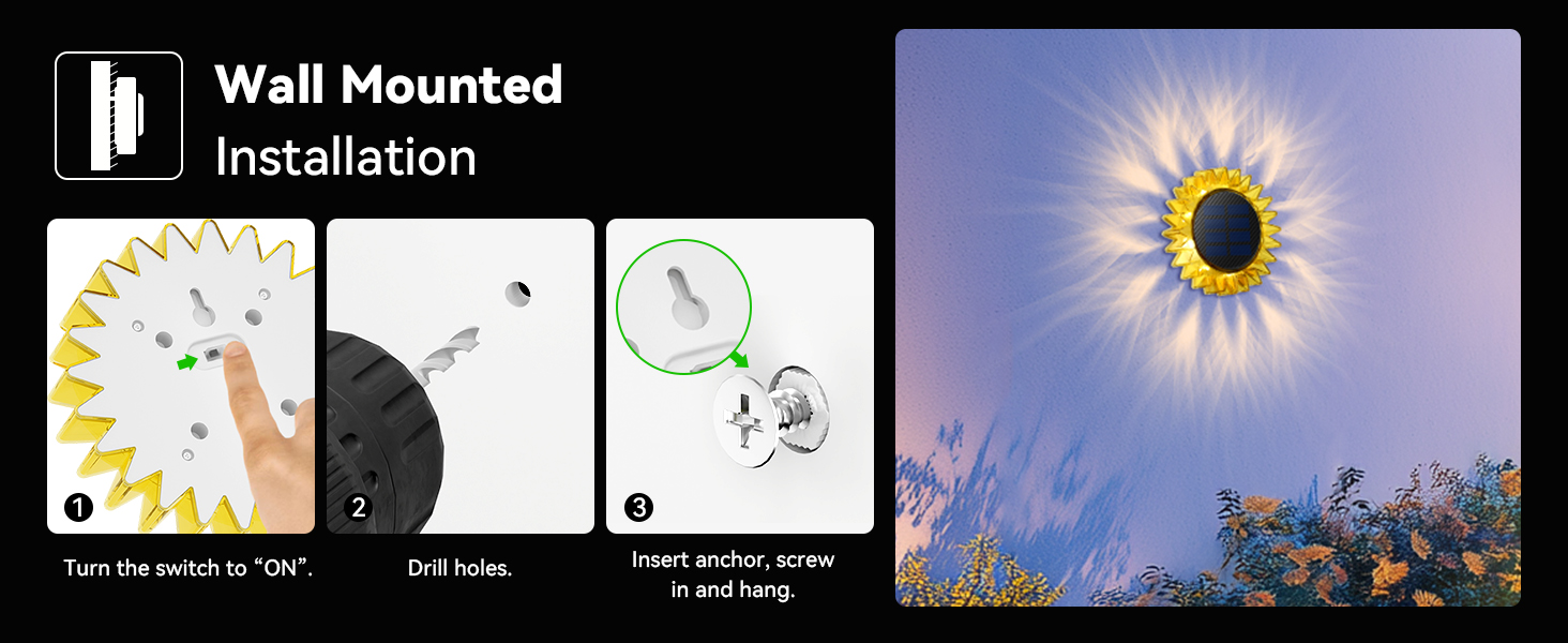 solar flowers outdoor waterproof