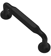 Alzassbg 10 Pack Matt Black Cabinet Handles, 3 Inch(76mm) Hole Centers Arch Cabinet Pulls Kitchen...