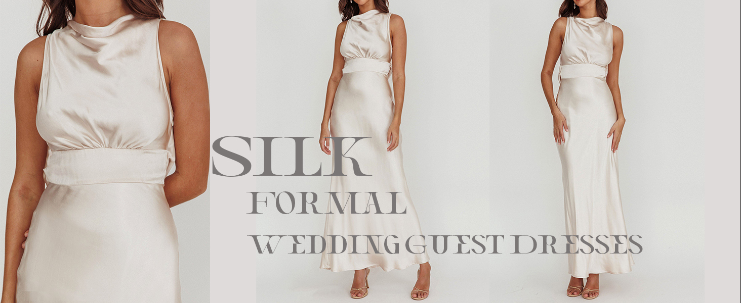 satin formal maxi dress