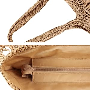 fringe tote bag, woven shoulder bag, boho beach bag, summer straw bag, rustic fashion bag