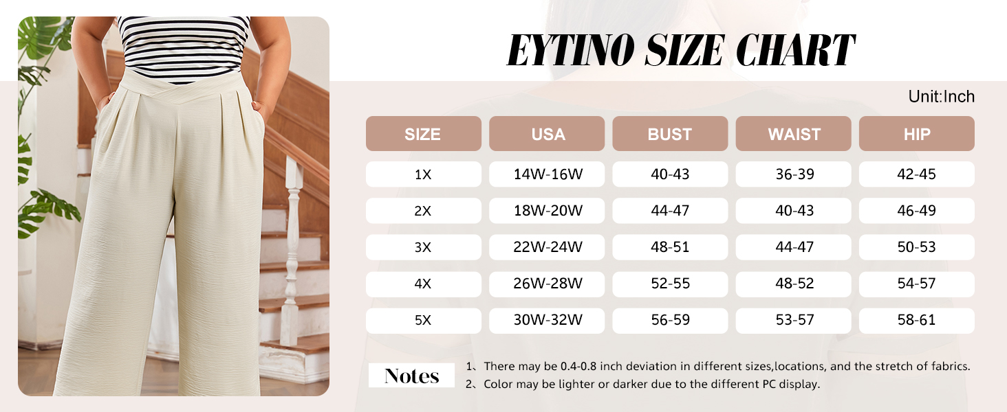 plus size wide leg pants