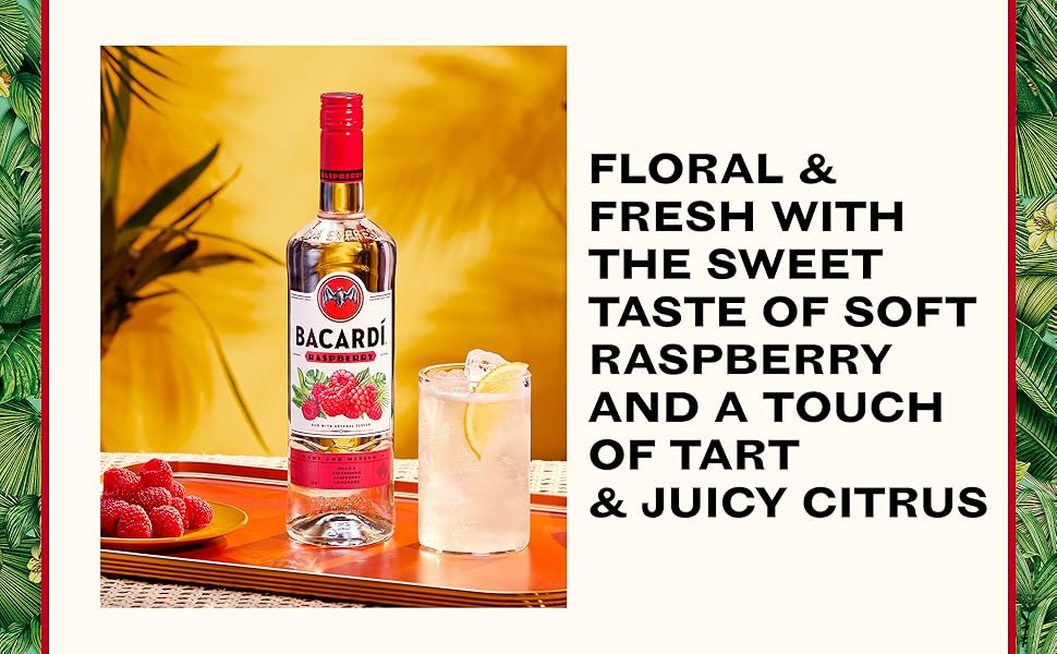 BACARDÍ Raspberry, White Rum Blended with Crisp Raspberry Flavours