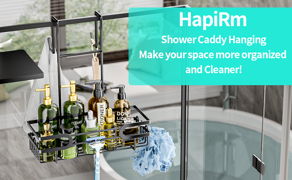 HapiRm Hanging Shower Caddy Organizer No Drilling Hanging
