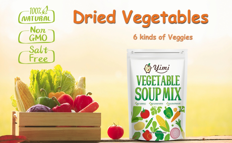 Yimi Freeze Dried Vegetable Soup Mix Blend,Dehydrated