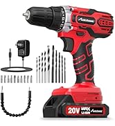 AVID POWER 20V MAX Power Drill Kit, Cordless Drill Set with Battery and Charger, 2 Variable Speed...