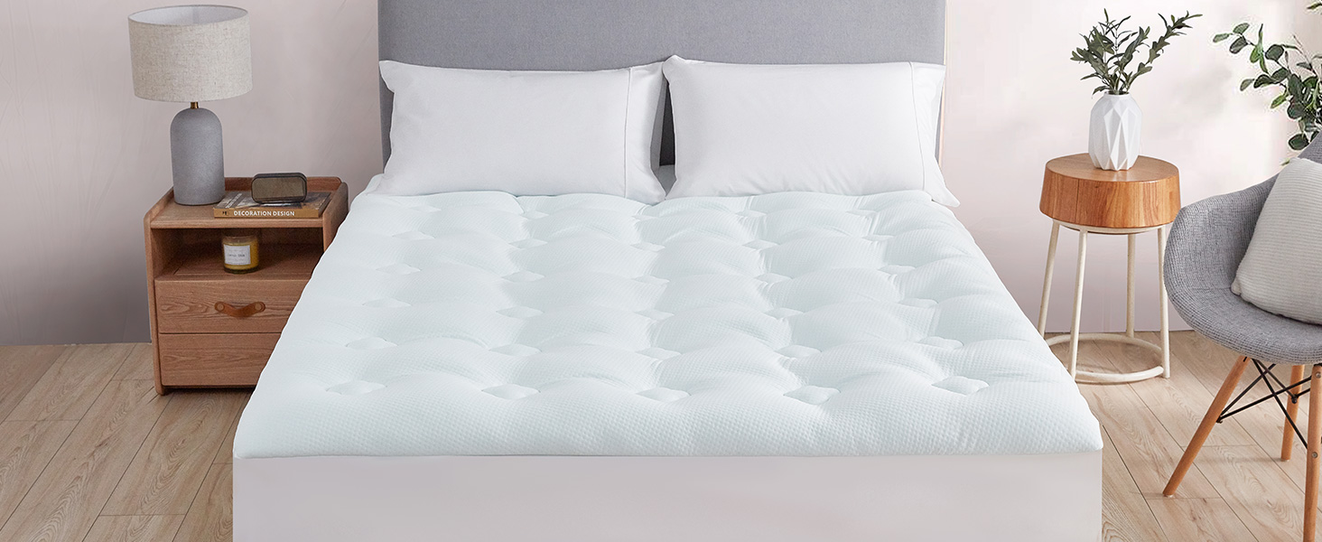 Hansleep Memory Foam Mattress Topper Small Double Bed, Cooling Gel