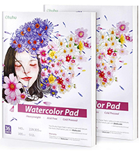 Amazon.co.jp: Ohuhu 水彩紙 ブロックタイプ 中紙300g(超厚口