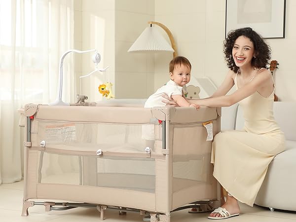 Amazon.com : A2DAO 5 in 1 Pack and Play, Baby Bassinet