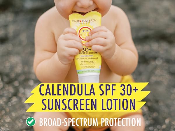 California Baby Calendula Sunscreen offers broad spectrum protection