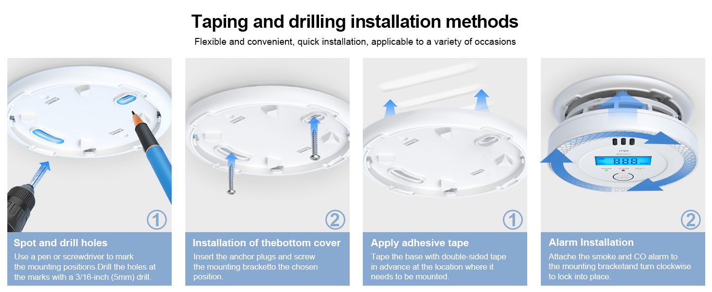 drilling and drilling installation methods for the wall