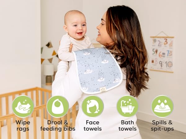 Versatile Baby Burp Cloths