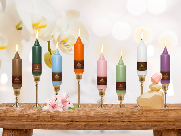 Spiral Taper Candle Pink Candlesticks,10 INCH Colored Candle Stick Long