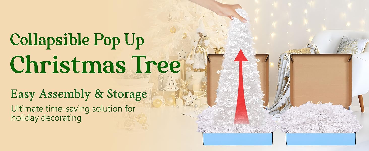 6 ft pop up christmas tree