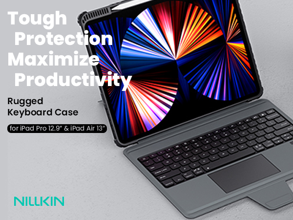 iPadアクセサリー Nillkin iPad Keyboard Case Amazon.com: Nillkin Keyboard Case for iPad Air 13-inch (M3