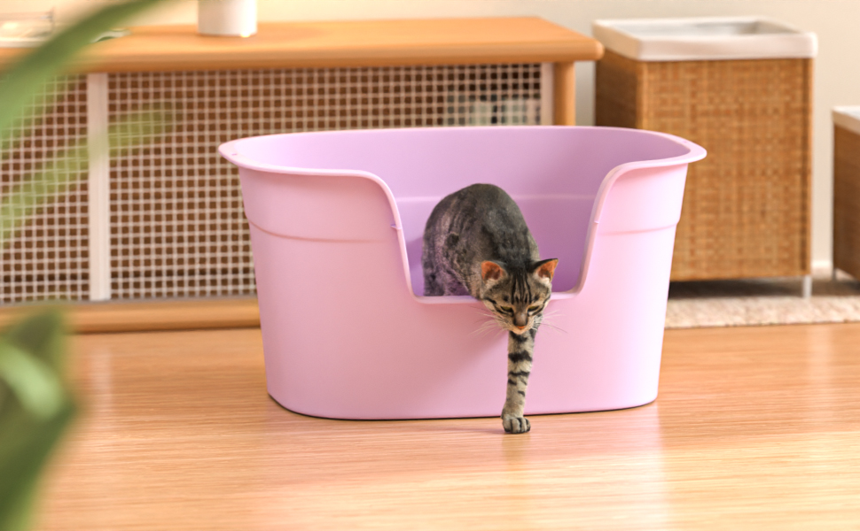 Extra Large Cat Litter Box with High Sides, Cat Litter Box
