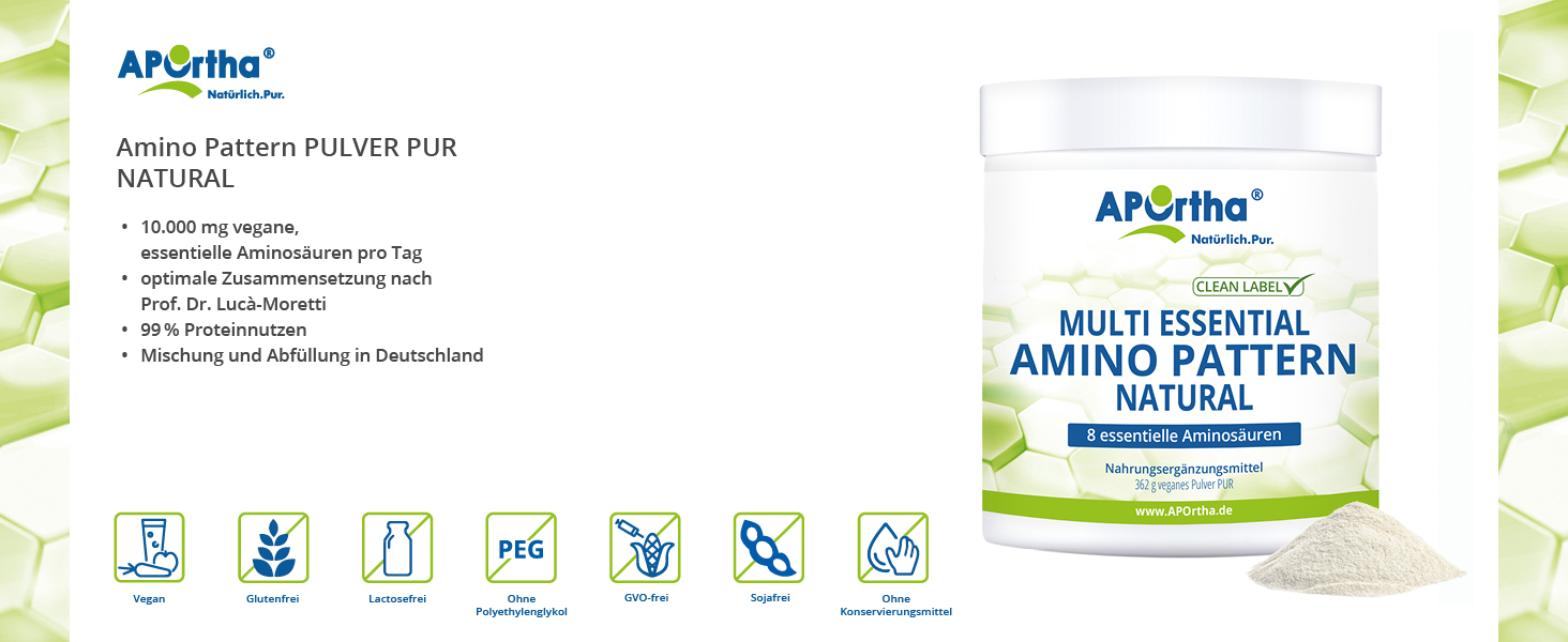 APOrtha Multi essential Amino Pattern Übersicht