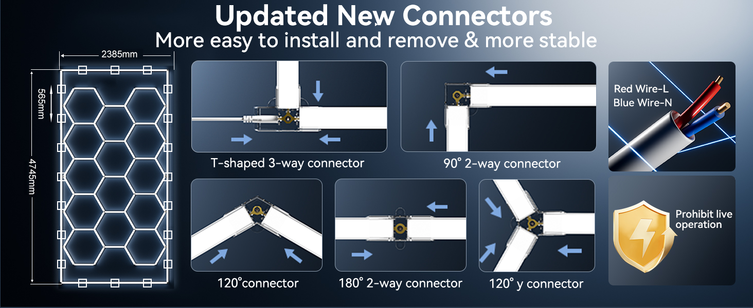Hexagon Garage Lights
