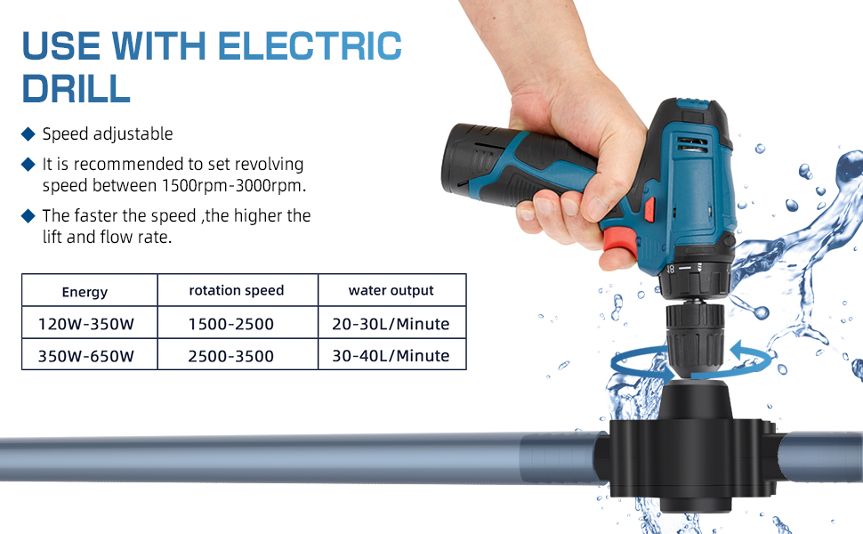 Mini Electric Drill Pump Hand Drill Powered Water Pump Diesels Oil