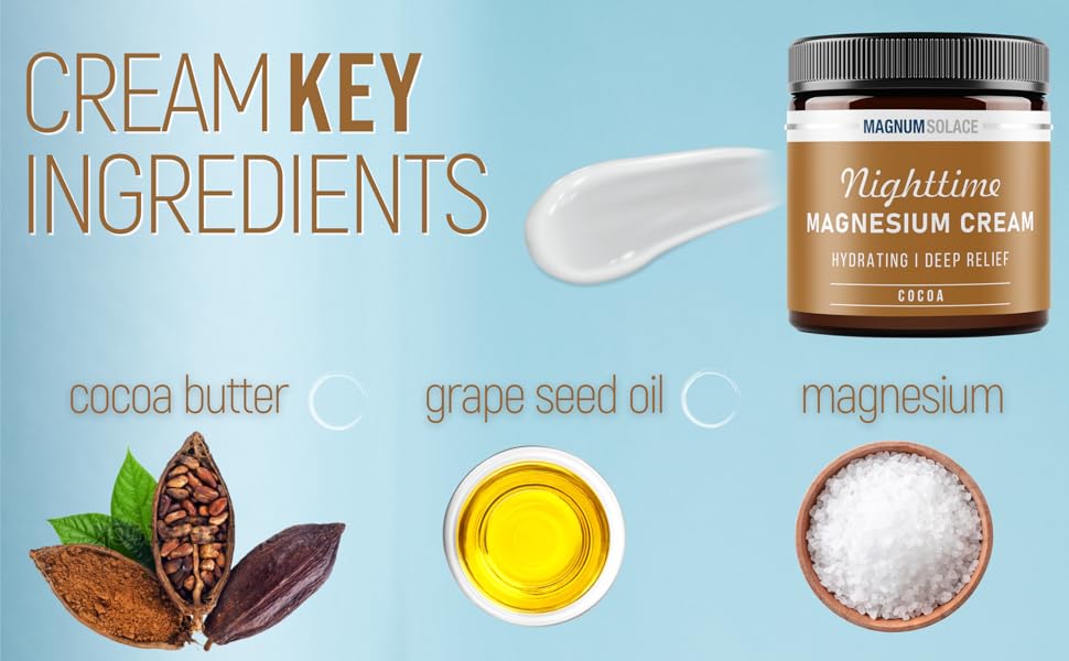 Magnesium Cream Nighttime Magnesium Lotion Apply to