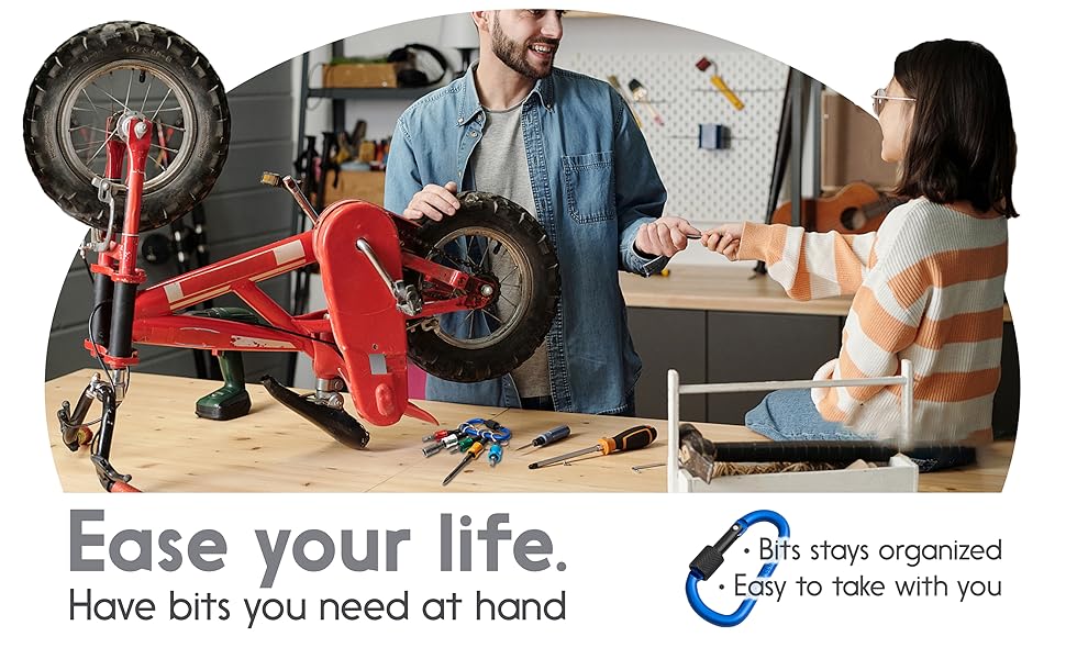 Impact Bit Holder Keychain 4x6 PCS, 1/4 Bit Holder Convenient Drill