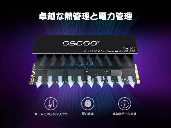 内蔵型SSD OSCOO MSATA SSD 1TB OM600 mSATA SATA3 SSD - OSCOO