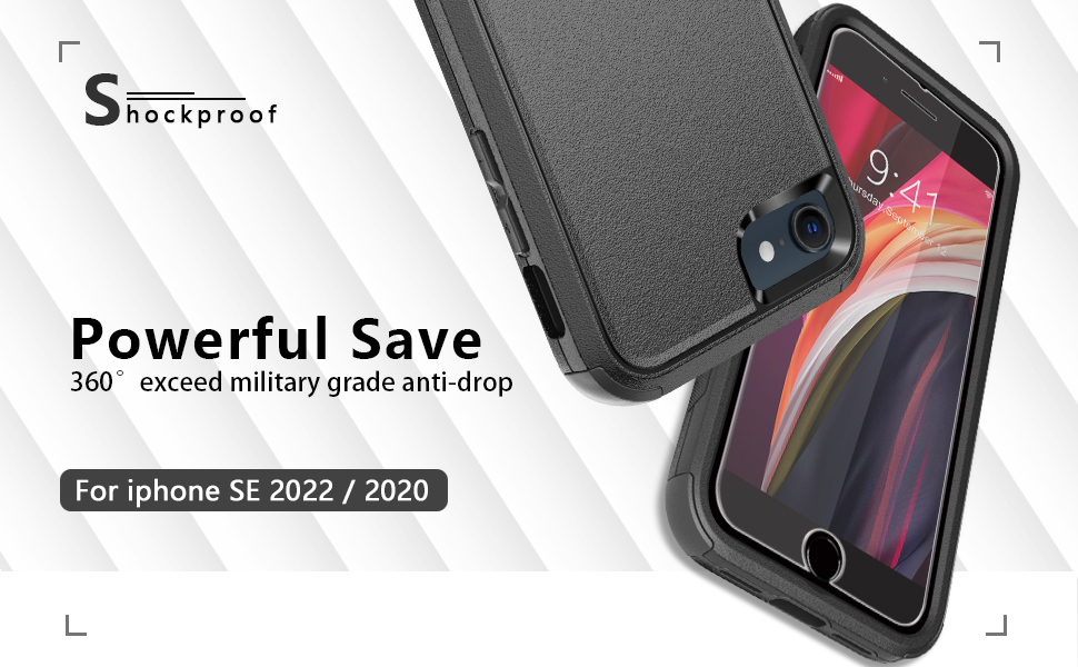 Diverbox Designed for iPhone SE case with Screen Protector