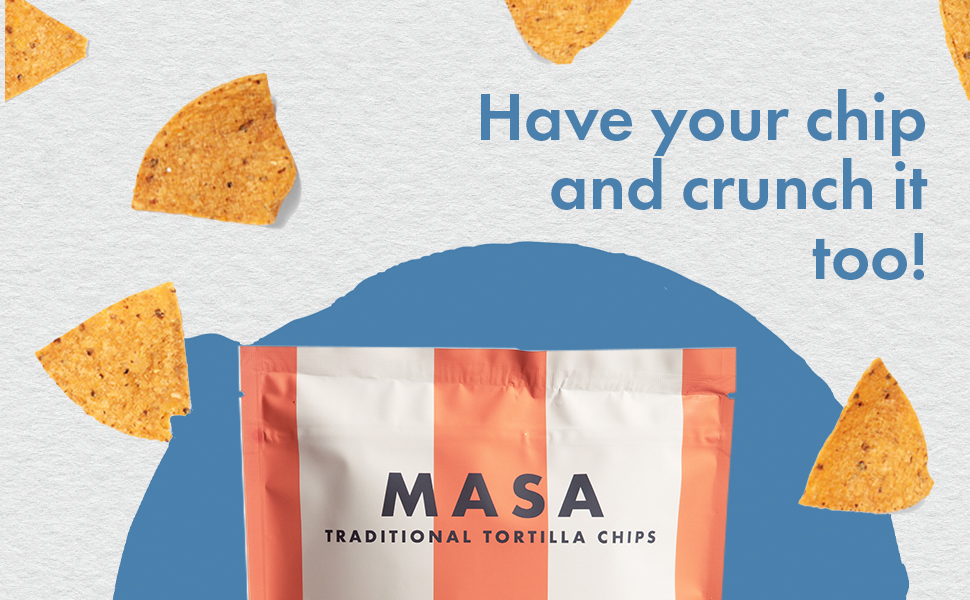 MASA Seed Oil Free Tortilla Chips (Pack of 4, 5 oz) Gluten Free Tortilla Chips