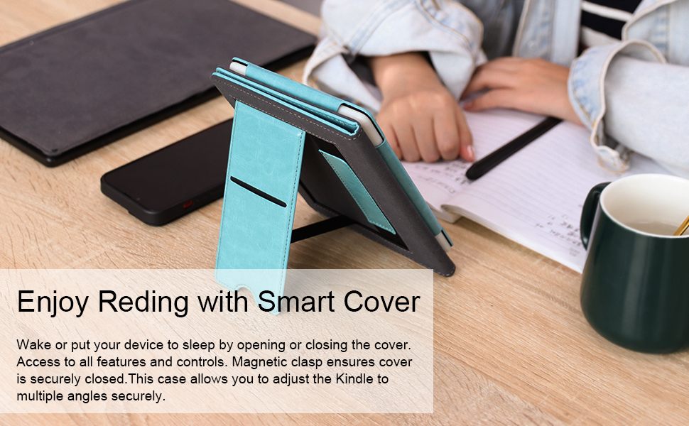 CoBak Kindle Paperwhite Case with Stand Durable PU Leather Smart