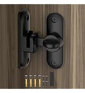 Barn Door Lock – Small 90/180 Degree Flip Sliding Door Latch Heavy Duty Bar Gate Latches Safety S...