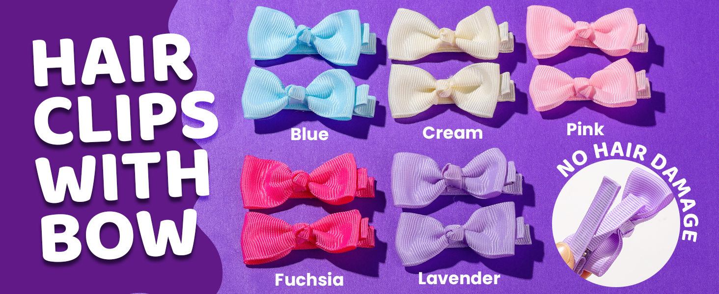 bow hair clips