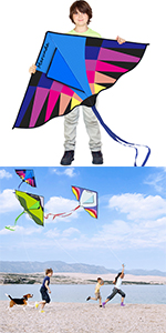 凧 カイト 子ども 凧揚げ 大人 初心者用 微風で揚がる 軽量丈夫 アウトドア 親子おもちゃ カラフルカイト