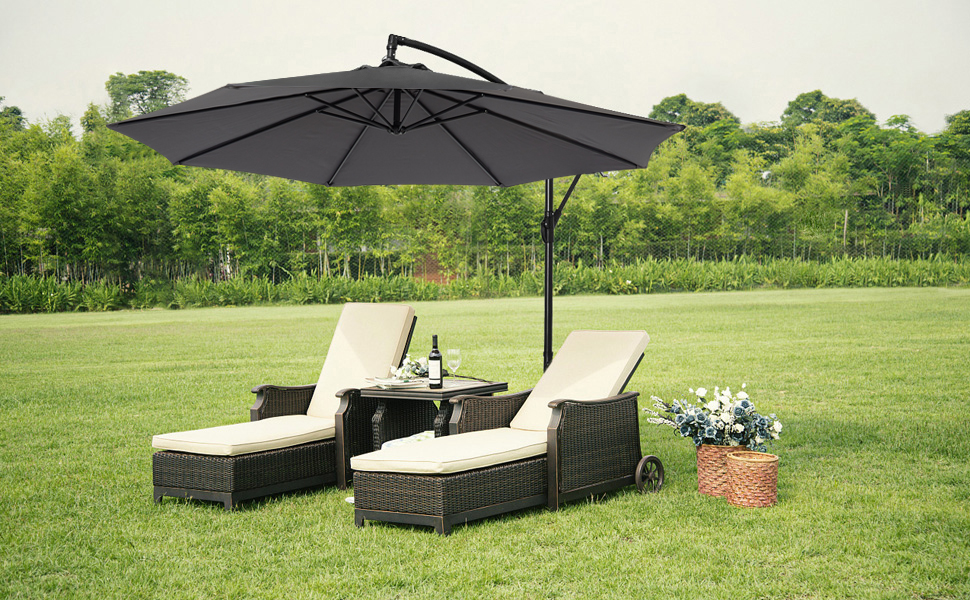 Parasol Déporté avec Manivelle