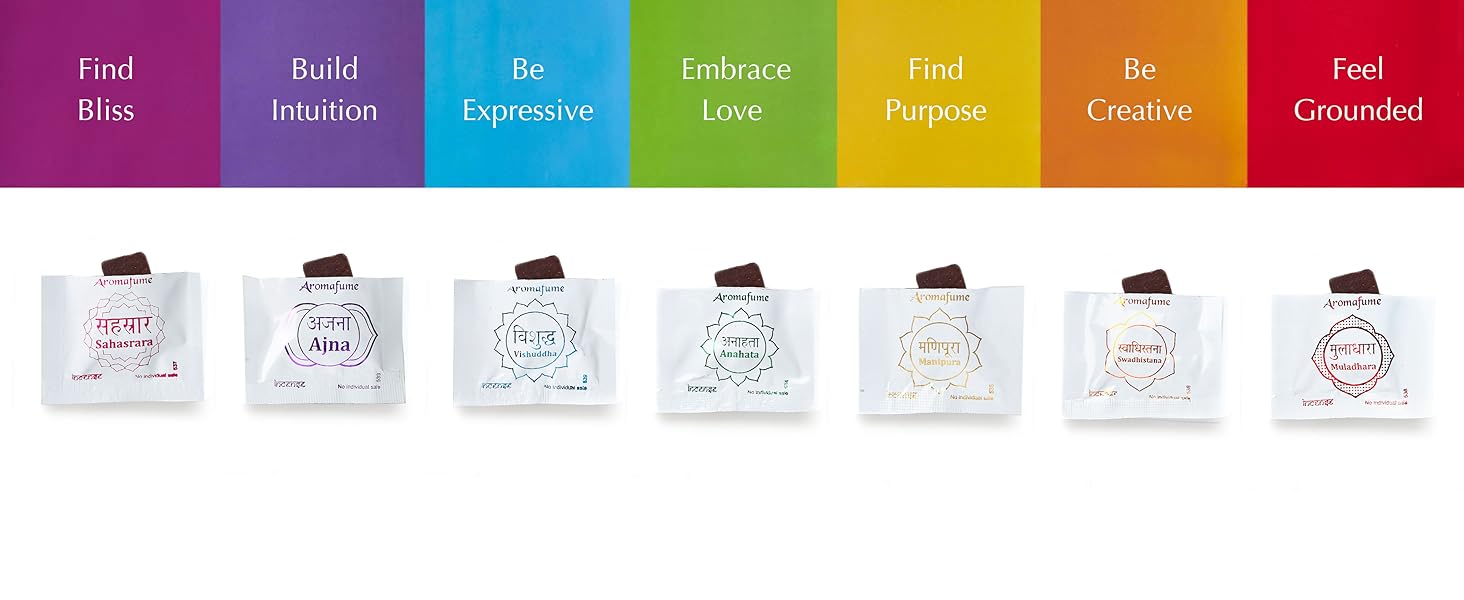 7 chakra Incense Bricks Collection