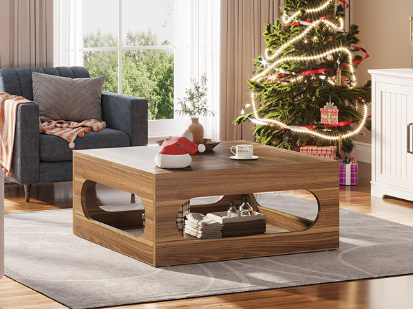 DH TEA TABLE WITH SHELF L ダークブラウン Amazon.com: Tribesigns 47.24