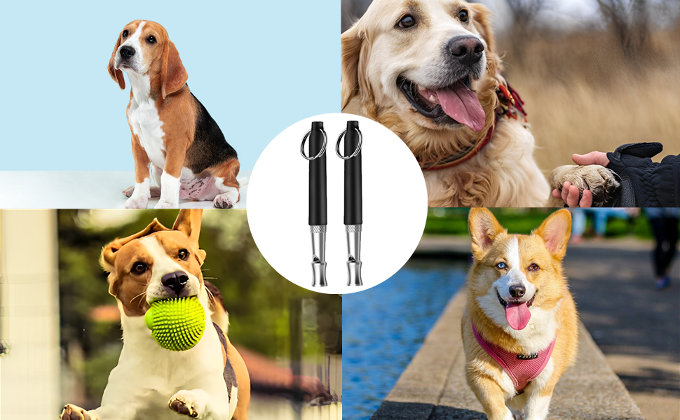 Dog Whistle,2 Pack Adjustable Silent Dog Whistle to Stop Barking,Professional