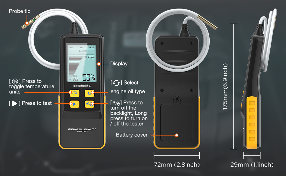 Engine Oil Quality Tester Oil Transmittance Tester Gasoline Diesel Engine Oil Quality Test Kit