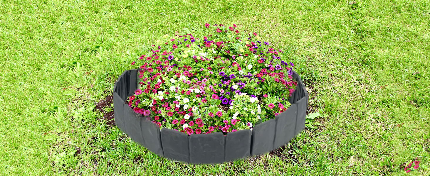 Garden Edging Border, 24ft Landscaping Border Edging for