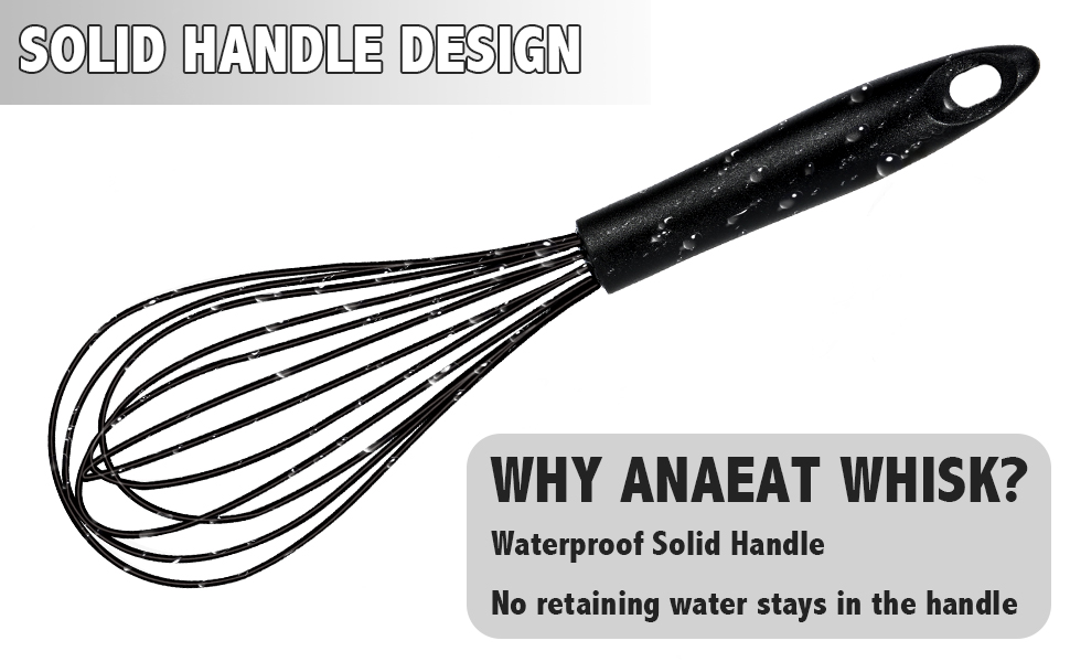 3PCS Silicone Whisk, Heat Resistant Balloon Whisks for NonStick